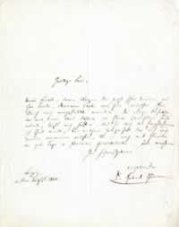 Eigenhändiger Brief von Robert Schumann
