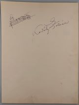 KODÁLY, Zoltán [1882-1967]: Autograph Album leaf with signature. Albumblatt mit Notenzitat. [around 1933]. Quarto 24,5 x 18,5cm. 1 page. 