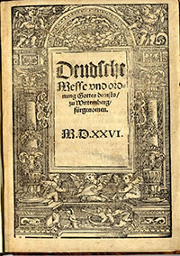 Deudsche Messe von Martin Luther - Deckblatt