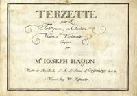 Seltener Erstdruck HAYDN, Joseph: Terzette pour le Forte-Piano