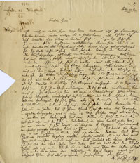 Eigenhändiger Brief von Wilhelm Hauff