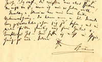 Robert Schumann - Eigenhändiger Brief mit Unterschrift