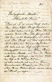 Musikautographen - Dankesbrief von Friedrich Smetana