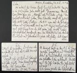 EINEM, Gottfried von [1918-1996]: Autograph letter with place, date, envelope and signature. Rindlberg, 23.1.[19]80. Oktavo oblong 15 x 21 cm. 2 pages Seiten and 2 smaller added  