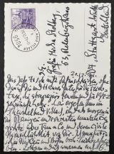 EINEM, Gottfried von [1918-1996]: Eigenhändige Postkarte / Ansichtskarte aus Töplitz mit Unterschrift 