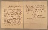 KERNER, Justinus [1786-1862]: Eigenhändiger Brief mit einem eingeschobenen 20-zeiligen Gedicht und Unterschrift. Weinsb[er]g,, 31. O[kto]b[er] [18]54.. Oktav. 20 x 16 cm. 4 1/2 Seiten. Knickfalten. 
