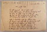 HERDER, Johann Gottfried [1744-1803]: Eigenhändiges, vollständiges elfzeiliges Gedichtmanuskript 