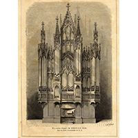 SCHWERIN. - Die neue Orgel im Schweriner Dom. Nach der Natur aufgenommen von E. S. [1871] Holzstich 26 x 18 cm 
