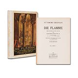 RESPIGHI, O.: Die Flamme. Melodram von C. Guastalla für Gesang und Klavier. Mailand Ricordi (VerlagsNr. 123291) 1935 Quart. 6 Bl. 292 S. Ill. OHLn. 