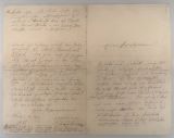BRUCKNER, Anton [1824-1896]: Autograph letter with place, date and signature. Wien, 11. Mai 1885. Large octavo. 4 pp. Tears at folds and edges, partly backed. Some brown spotting. 