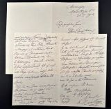 REGER, Max [1873-1916]: Autograph letter with place, date and signature. Meiningen, 28.I.1912. Large Octavo 22 x 14cm. 5 pages. 