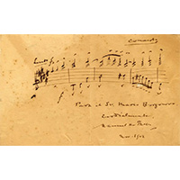 FALLA, Manuel de [1876-1946]: Eigenhändiges musikalisches Albumblatt 