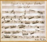 BERLIOZ, Hector [1803-1869]: Autograph musical album leaf with 28 bars from the 