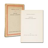 MANN, Th.: Freud und die Zukunft. 1. - 4. Aufl. Wien Bermann-Fischer 1936 42 S., 1 Bl. OKart. Etwas gebräunt, Rücken etwas lädiert. 