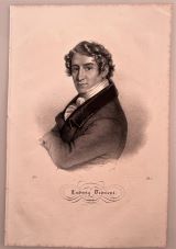 DEVRIENT, Ludwig. - Portrait, Porträt, Halbfigur, Brustbild nach links. Lithographie. [ca. 1840] 28,5 x 18,5 cm. 
