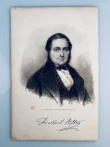 STIFTER, Adalbert. - Portrait, Porträt, Brustbild nach rechts. Stahlstich in Punktiermanier von Carl Mahlknecht nach einem Gemälde von Daffinger. [1868] 16,8 x 11 cm 