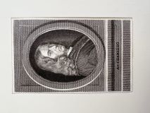 CHAMISSO, Adalbert von. - Portrait, Porträt, Brustbild nach rechts. Stahlstich (anonym) nach einem Gemälde von Robert Reinick. [um 1840] 10 x 6 cm. Passepartout. 