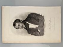 LENAU, Nicolaus. - Portrait, Porträt, Brustbild, Halbfigur nach links mit verschränkten Armen. Stahlstich von C. Mahlknecht nach einem Gemälde von Staub. Stuttgart, J.G. Cotta [ca. 1850] 21 x 12,8 cm 