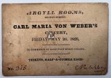 WEBER, Carl Maria von [1786-1826]: Printed entrance ticket: 