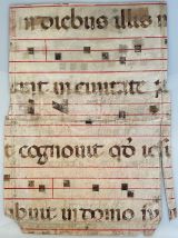 Mittelalterliche Handschrift Graduale Ende 14. Jahrhundert Medieval Graduale music manuscript on vellum: 